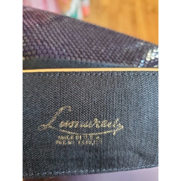 Vintage Lumbered Beaded Mesh Evening Purse Purple with strap - Picture 11 of 11